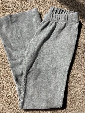 Gray Corduroy Flare Pants - Soft Elastic Waist